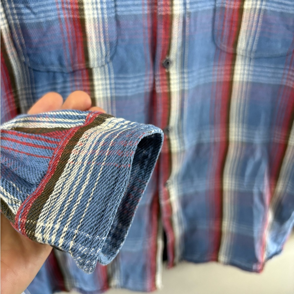 Polo Ralph Lauren Men Plaid Flannel Shirt Size XL Blue Cotton - Picture 3 of 8